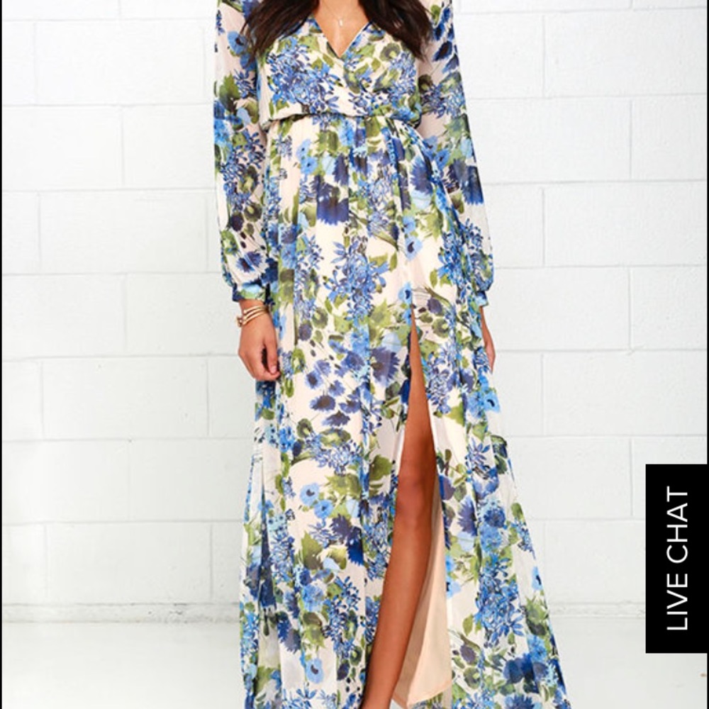 Lulu's long sleeve Maxi dress